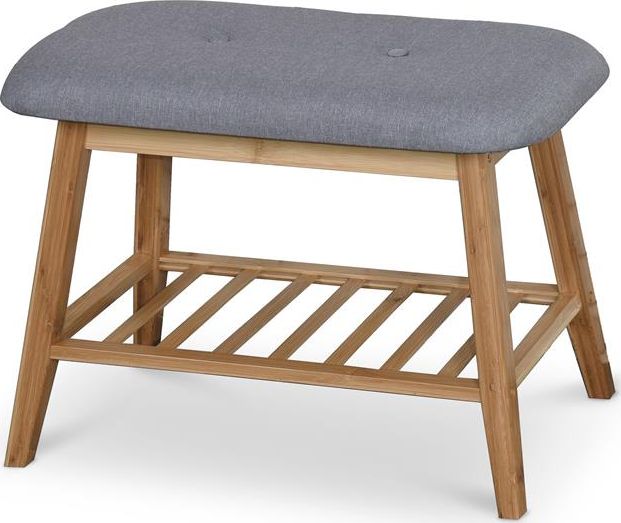 Halmar Stojak na buty ST-14 szary/naturalny