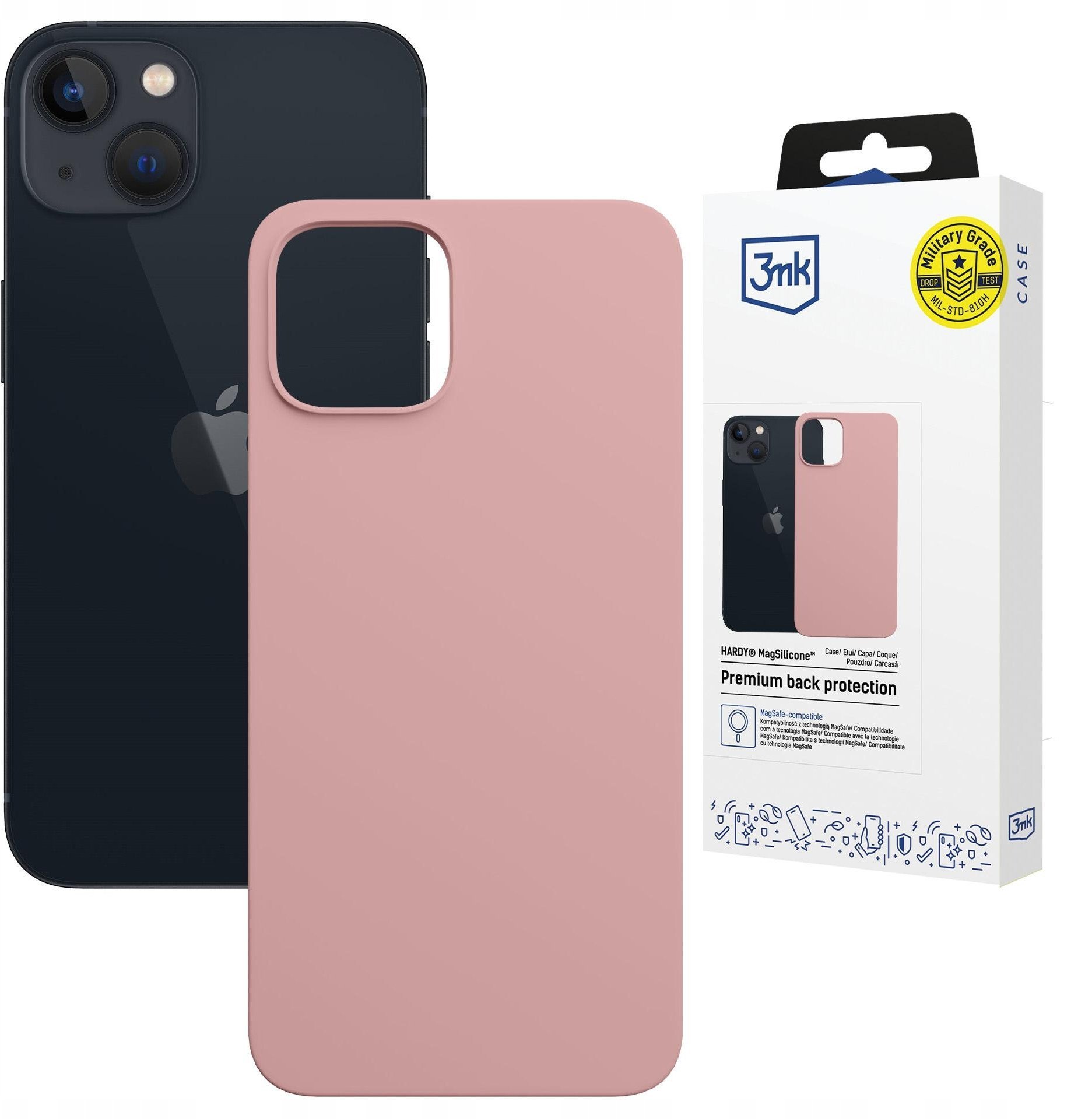 Etui 3MK Hardy MagSilicone do Apple iPhone 15 Plus różowy