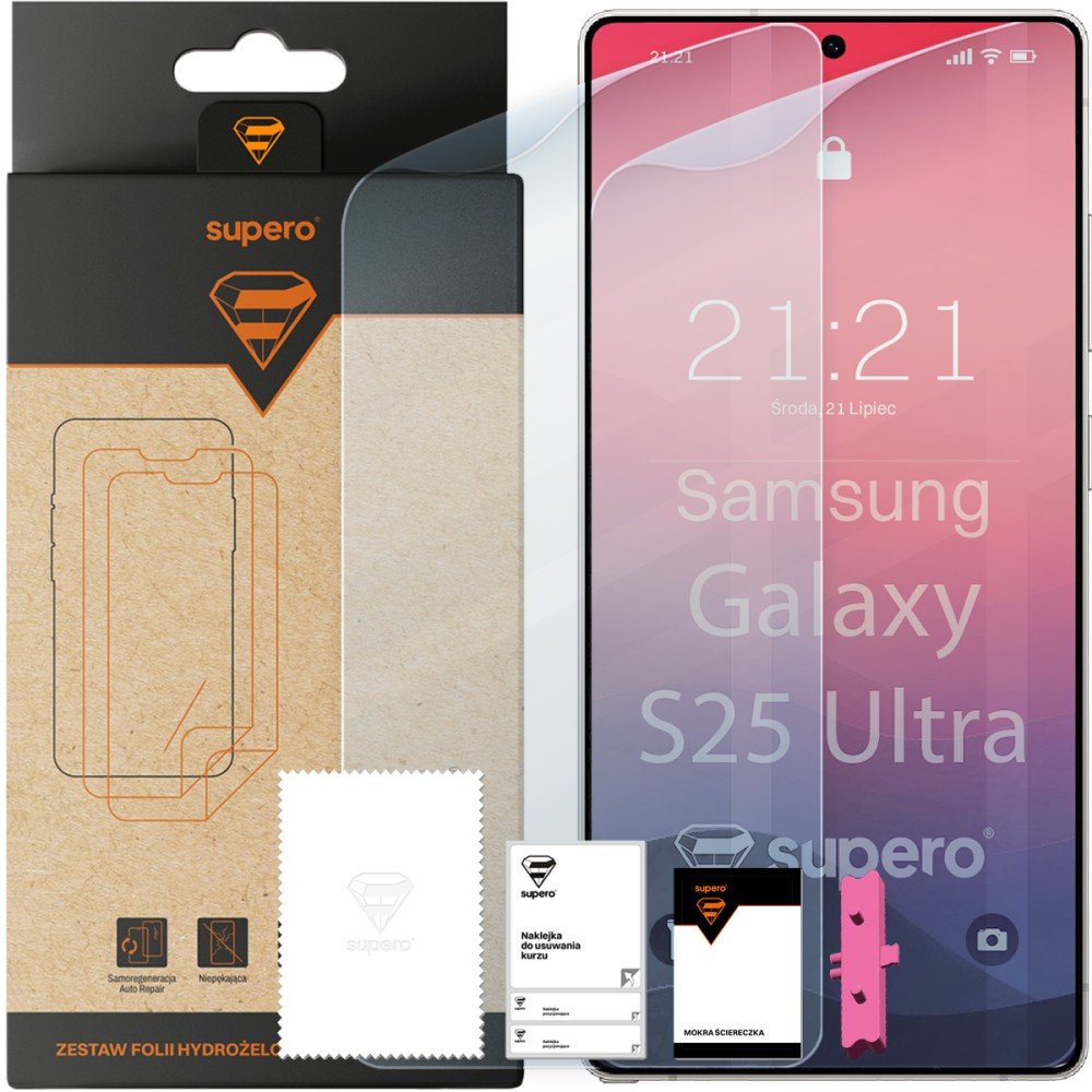 Folia hydrożelowa Supero do Samsung Galaxy S25 Ultra, 2 szt.