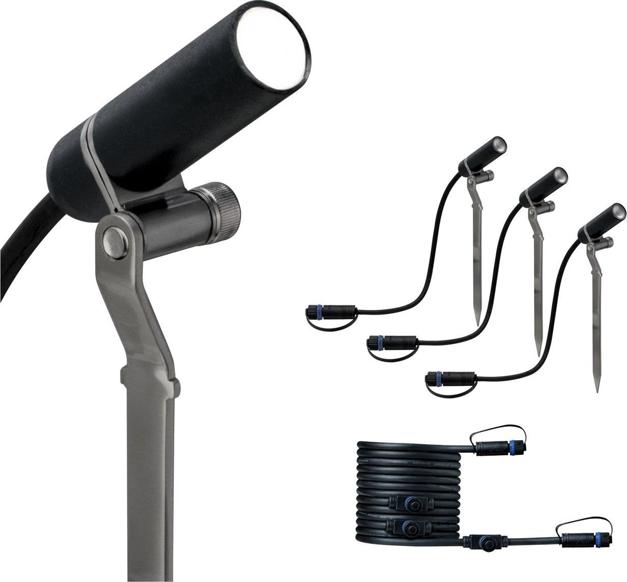 Paulmann Outdoor Plug & Shine Plantini zestaw do rozbudowy 3000K 3x2,5W