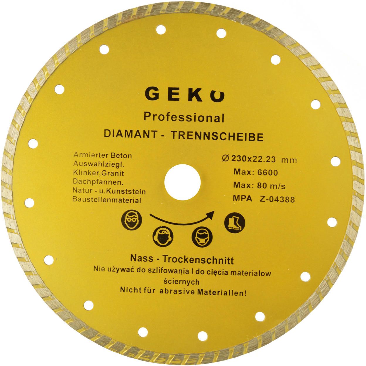 Geko Tarcza diam.230mm turbo GEKO PROFI(40)