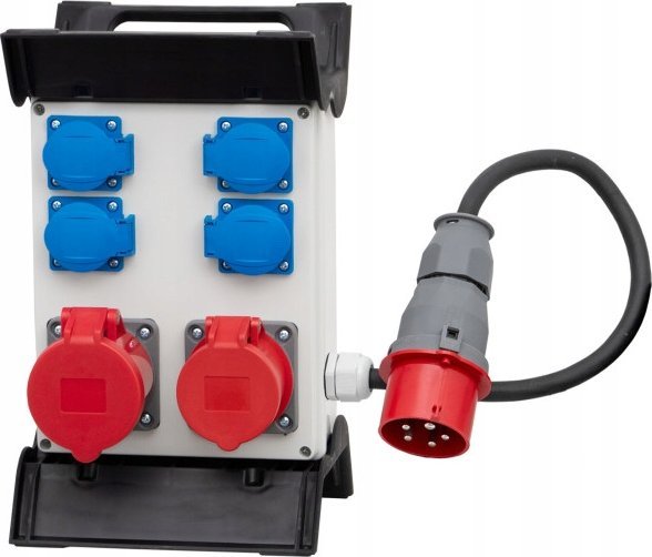 F-Elektro Rozdzielnica R-240 2x16A/5P, 4x230V + OW 5x2,5mm2-1,5m, Wt.16/5 stelaż plastik