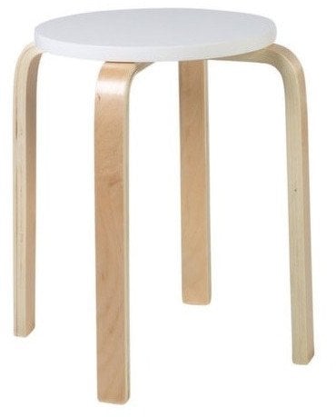 Home4You Taburetė Home4You Sixty-1, balta/ruda