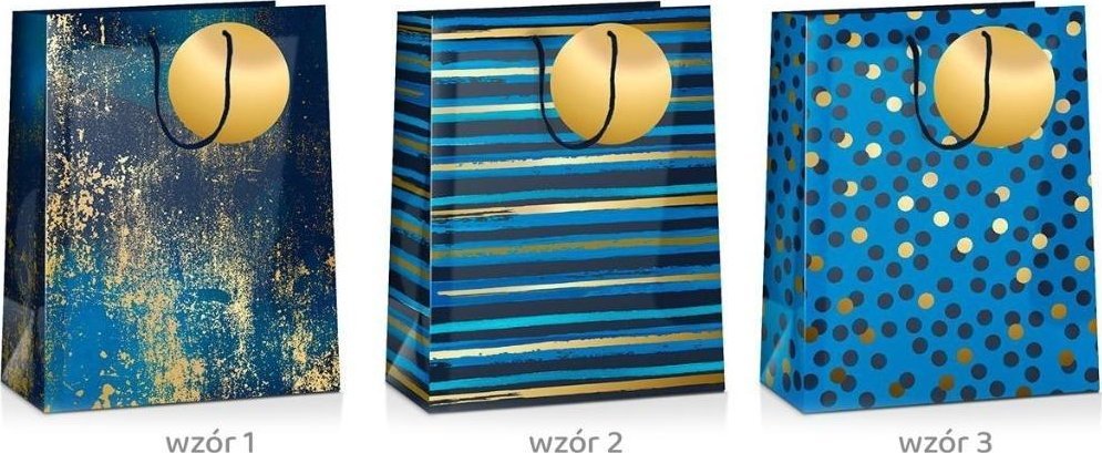 Torba prezentowa Grand Deep Blue 23x18x10cm MIX