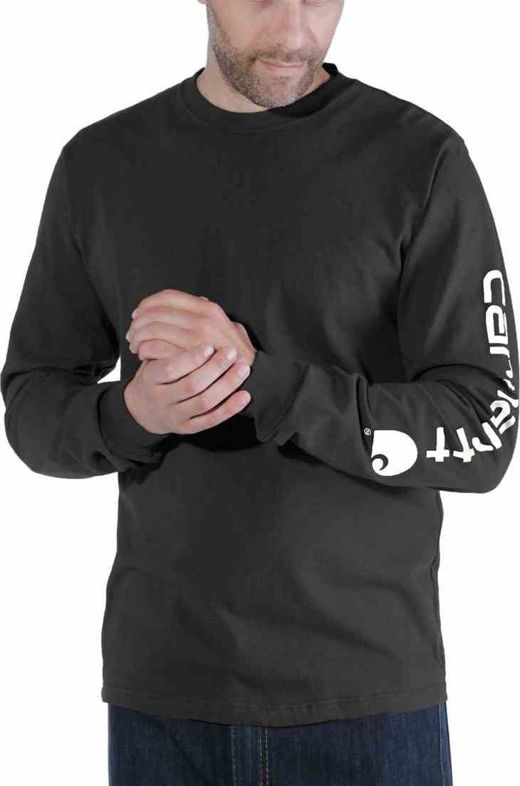 Carhartt Koszulka Carhartt Logo Long Sleeve Black