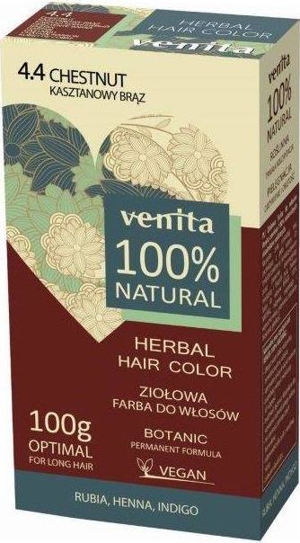 Venita Herbal Hair Color ziołowa farba do włosów 4.4 Kasztanowy Brąz 100g