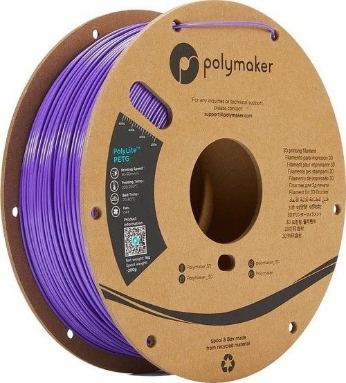 Poly Filament Polymaker PolyLite PETG 1,75mm 1kg - Purple}