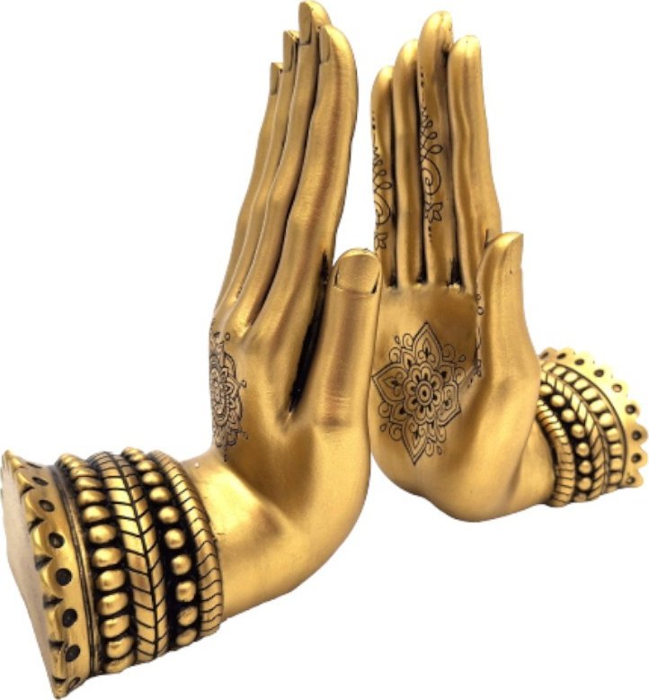 Giftdeco Złoty Bookend - Dłonie