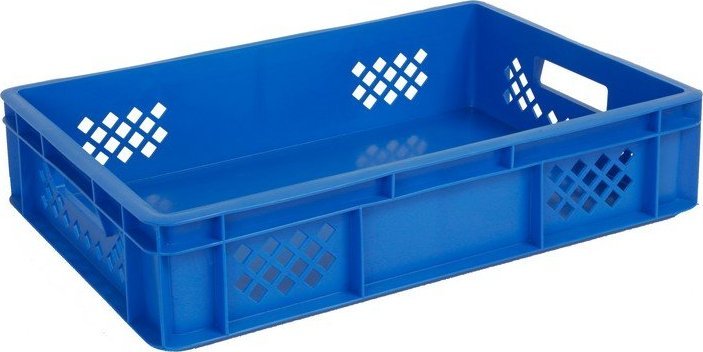 Artech Pojemnik transportowy EURO 130, ścianki ażurowe, wym. 600 x 400 x 130 mm (Kolor niebieski)