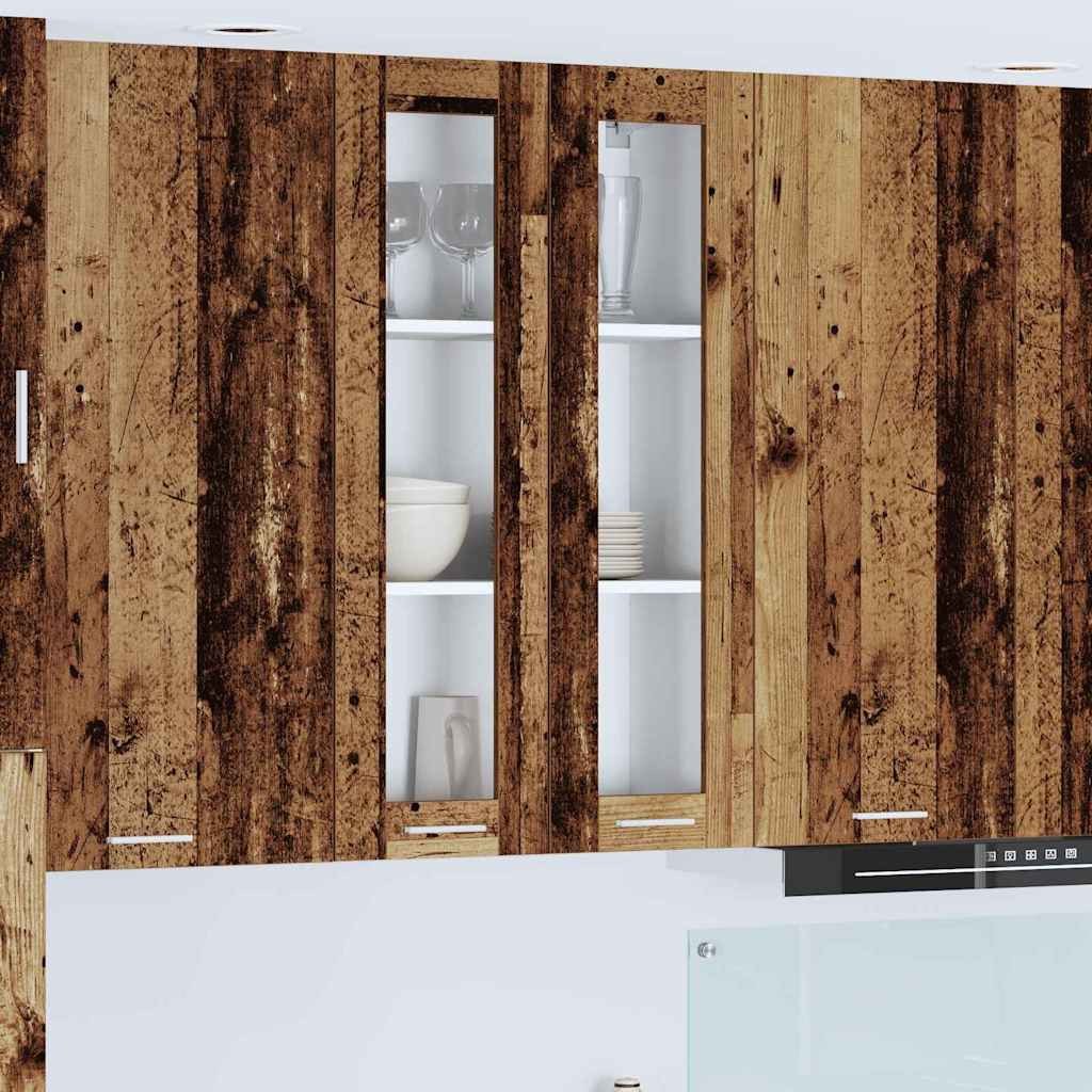 vidaXL Szafka wisząca z półką Riga Stare drewno 60 x 31 x 100 cm