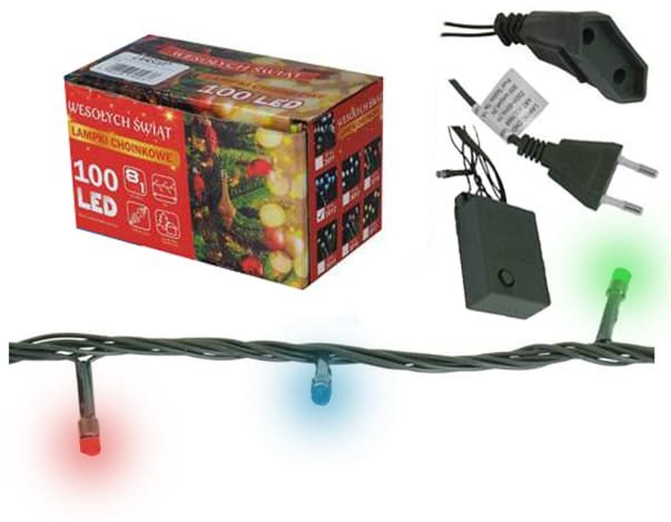 Lampki choinkowe RGB multikolor (100 LED, 5.5 m)