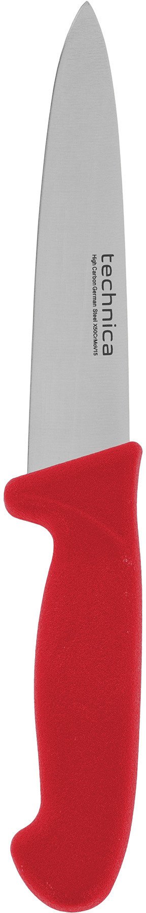 Nóż kucharski HACCP 270 mm, ostrze spiczaste, wąskie 145 mm, czerwony | TECHNICA, Silver Line