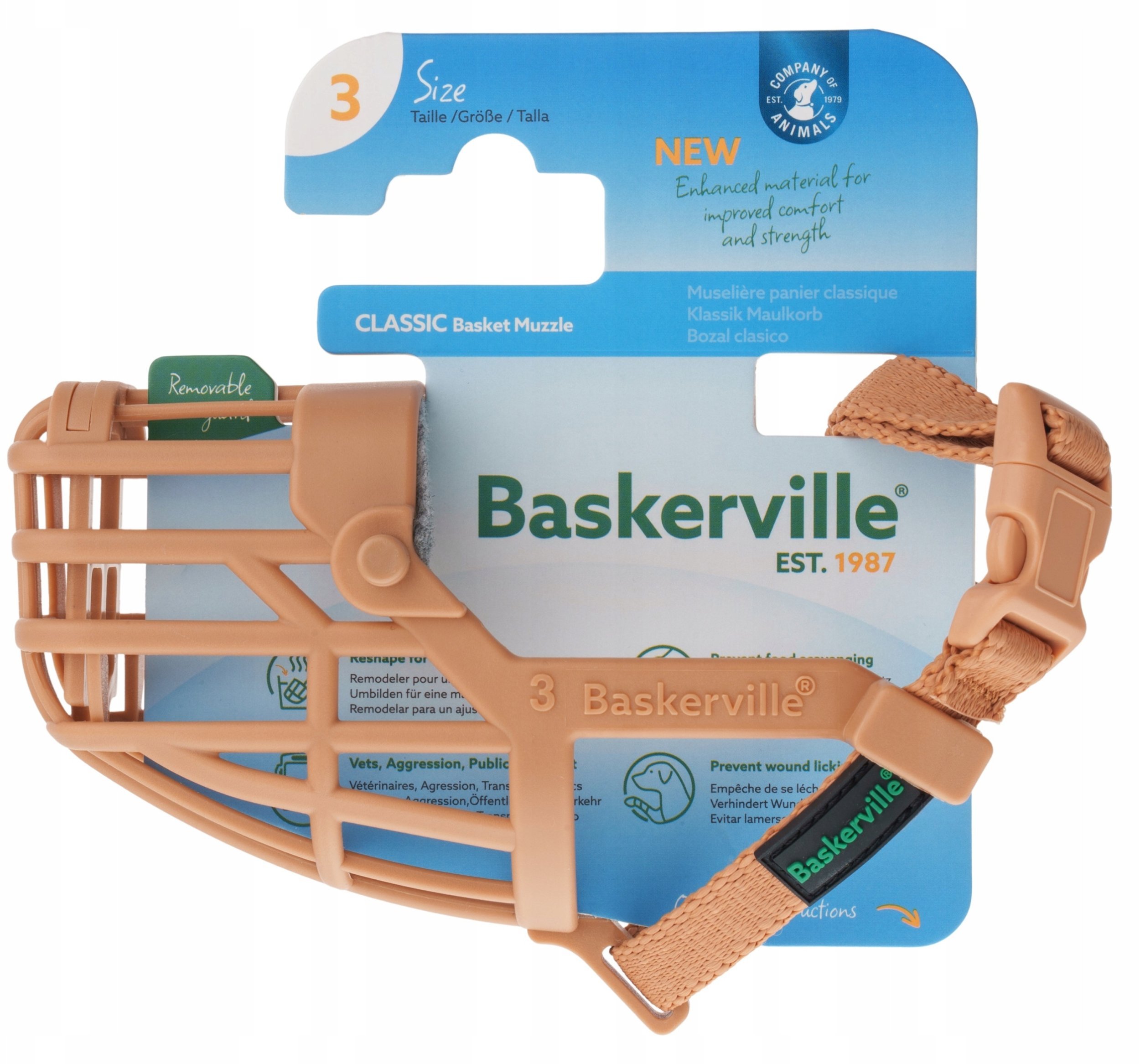 BASKERVILLE KAGANIEC CLASSIC 3 BEŻOWY dł. 4,5cm obwód 20cm