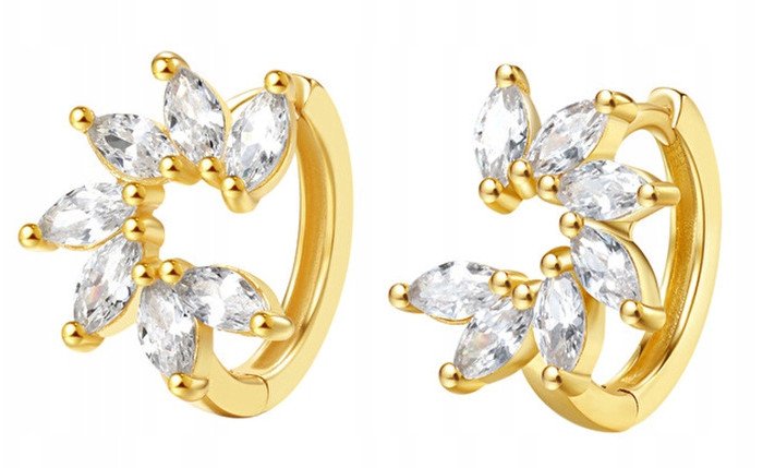 KOLCZYKI MIEDZIANE MODNE KLASYCZNE K15 ZŁOTE