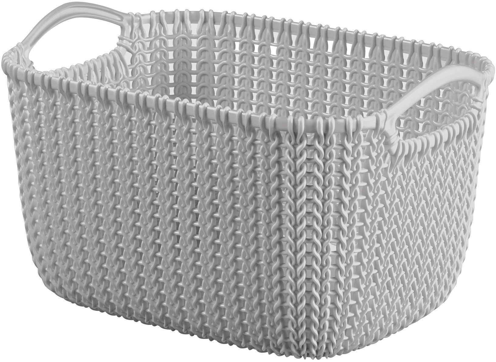 Basket Knit L rectangle 19L 40x30x23cm light gray 3253924849744