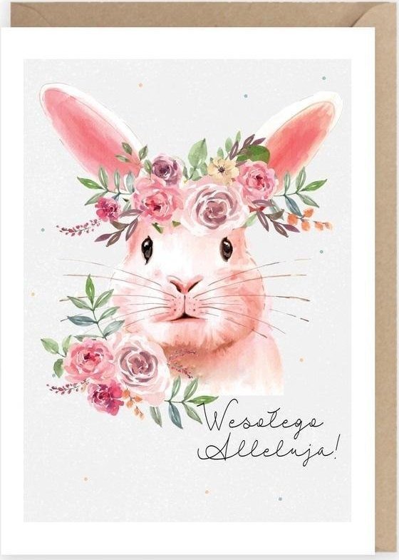 Cardie Kartka okolicznościowa Zając, eko koperta K096