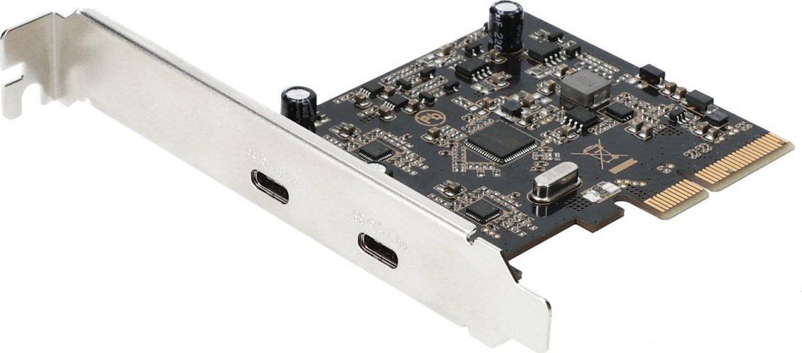 Kontroler adapter PCIe 2x na USB C 3.1 3A+1.5A