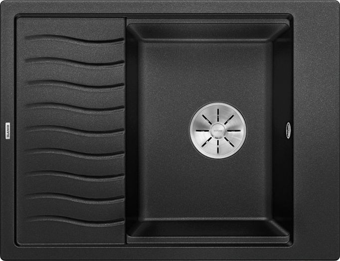 Zlewozmywak Blanco Elon 45 S Silgranit antracyt z korkiem InFino, kratka ociekowa (524824)