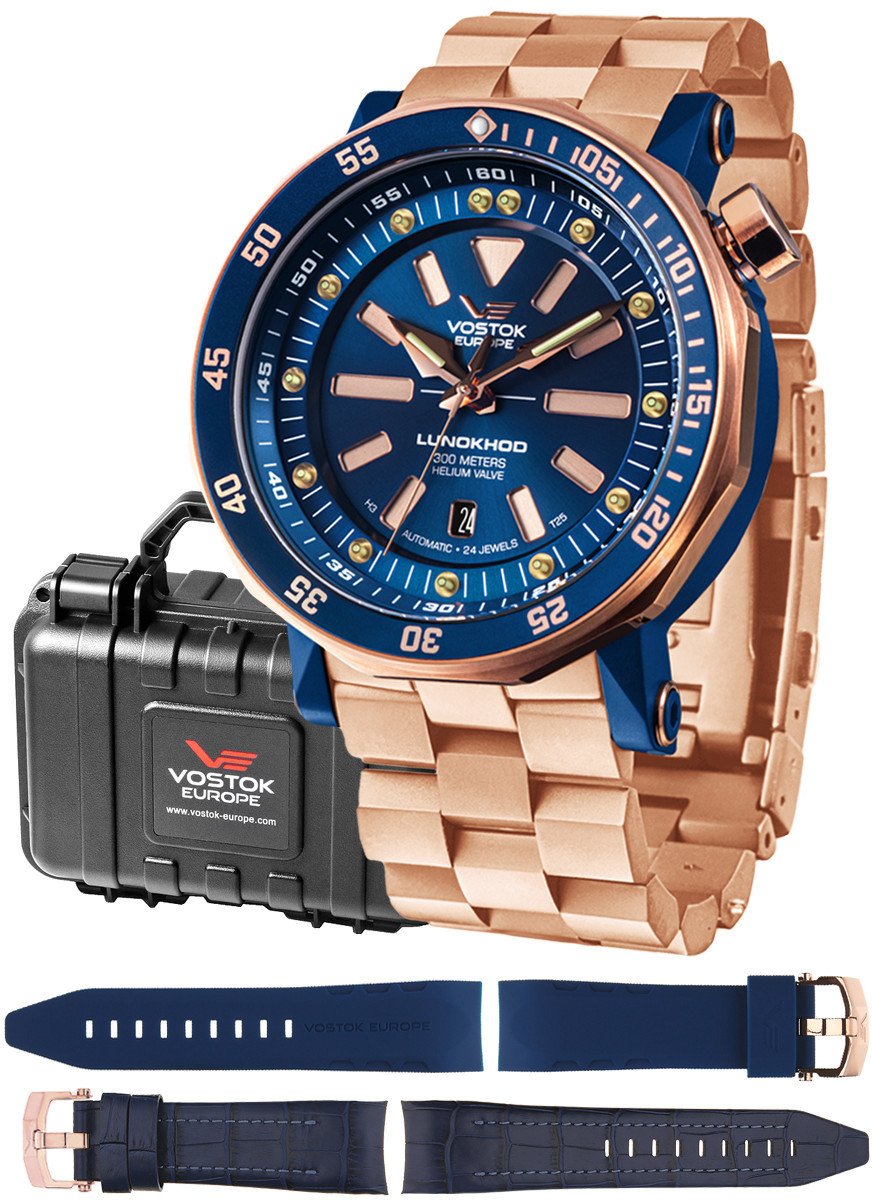 Zegarek męski Vostok Europe NH35A-620E632BRG różowe złoto