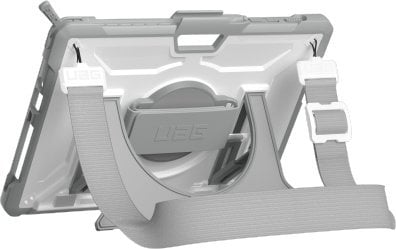 UAG Plasma - obudowa ochronna z wbudowaną podstawką oraz paskiem na ramię i dłoń do Microsoft Surface GO 1/2/3 (wersja OEM) (white/gray)