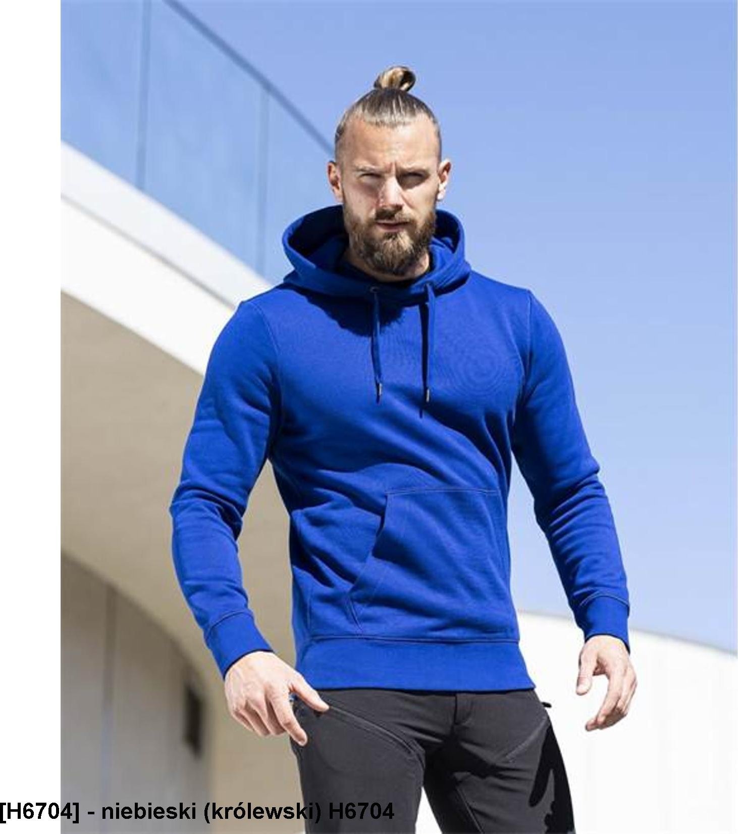 Ardon ARDON RIVARY - Męska bluza kangurek elastyczny śćiągacz pa i rękawy 65 % bawełna, 35 % poliester, 320 g/m2 - niebieski (królewski) H6704 S