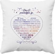 Koszulkowy Chcę Ci powiedzieć - poduszka z nadrukiem