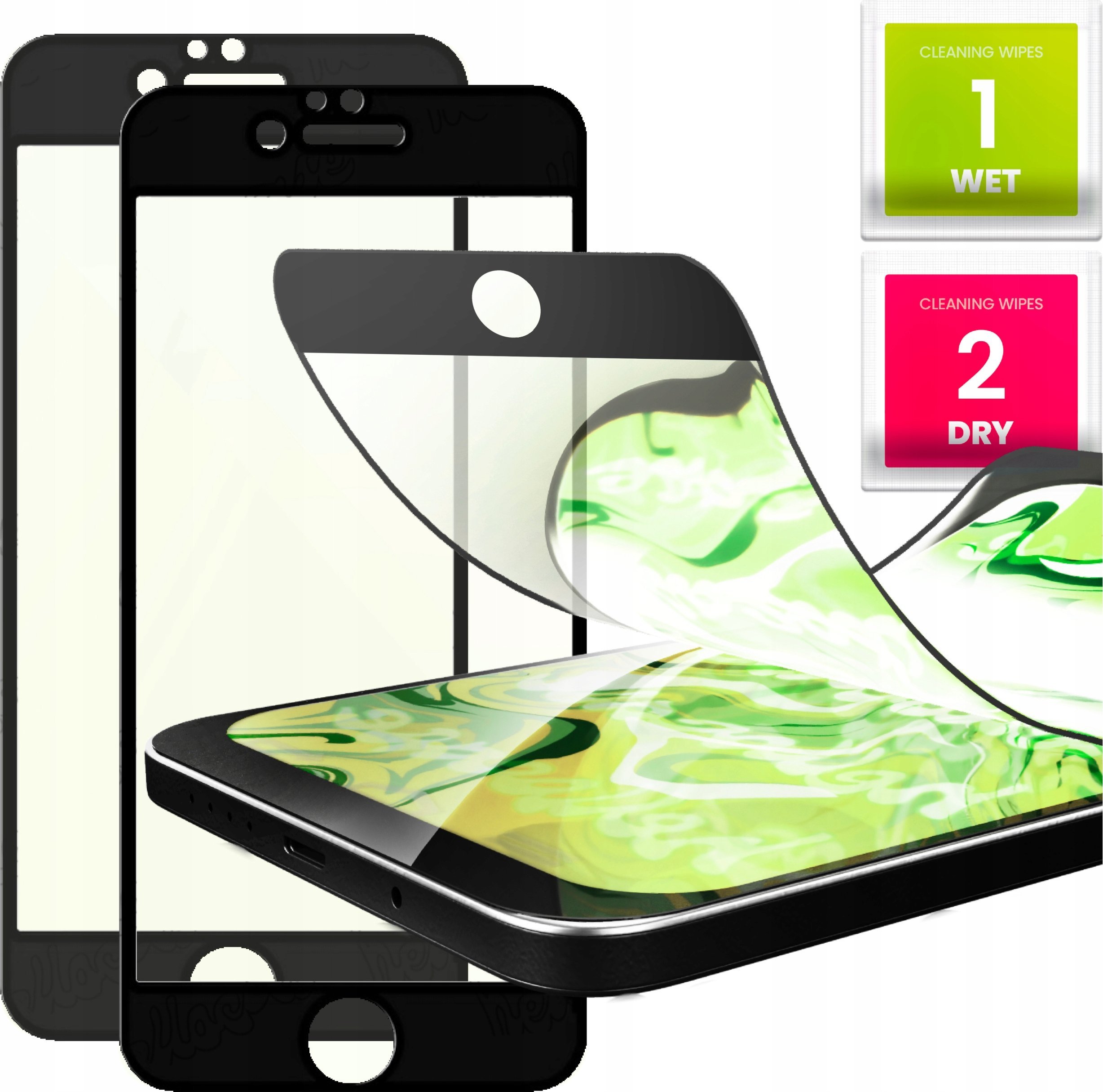 Hello Case 2x Szkło Hybrydowe do iPhone 6 (szybka 9H, 5D, ochronne, na cały ekran)