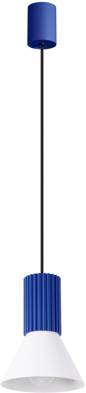 Lampa wisząca Sollux Lighting Lampa Wisząca Estria 1 Biała/Ultramaryna E14 10Ww