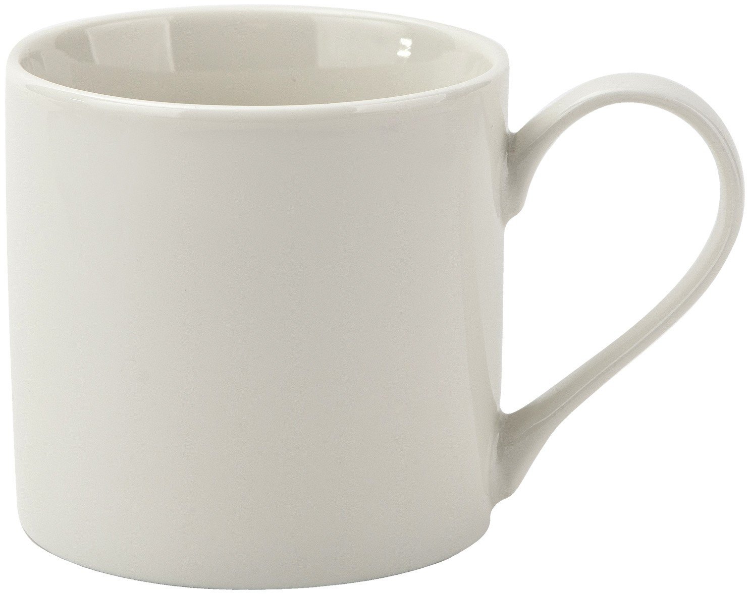 Kubek porcelanowy 400 ml szeroki kremowy