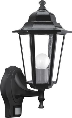 Kinkiet Rabalux Kinkiet na elewację IP43 czarny Rabalux Velence 8217 z czujnikiem ruchu