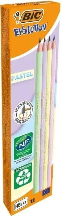 Ołówek bez gumki pastel 12szt BIC