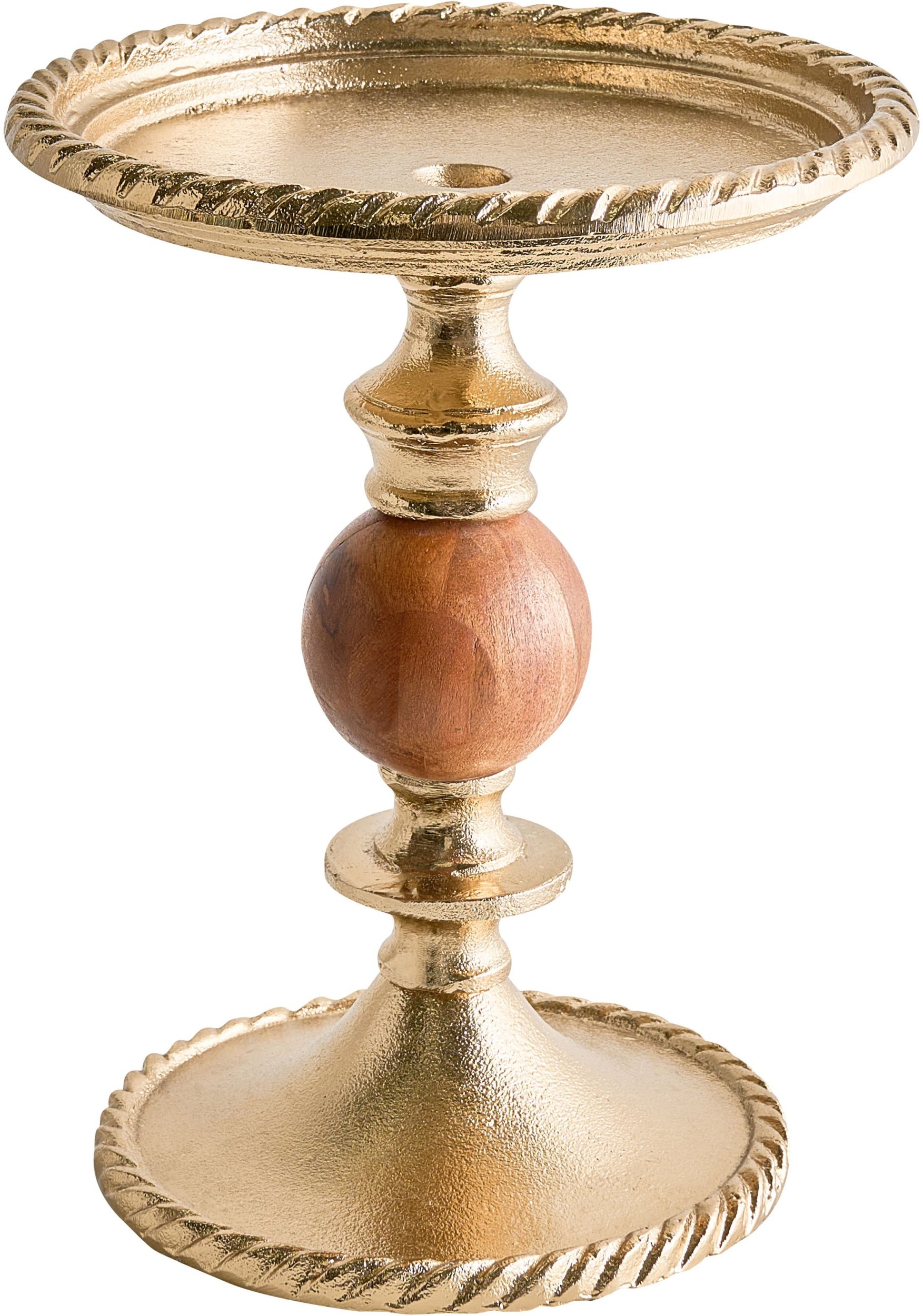 Świecznik VODNO Metal 31 cm Złoty