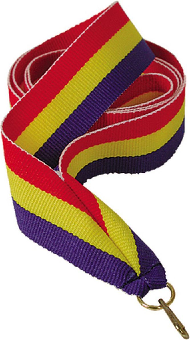 Victoria Sport Wstążka 22 mm - czerwono-żółto-niebieska