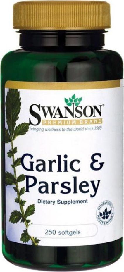 Swanson Swanson - Czosnek i Pietruszka z Olejem z Kiełków Pszenicy, 250 kapsułek miękkich