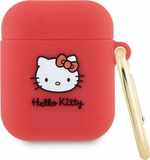 Sourcing Hello Kitty HKA23DKHSF Airpods 1/2 cover fuchsia/fuschia Silicone 3D Kitty Head