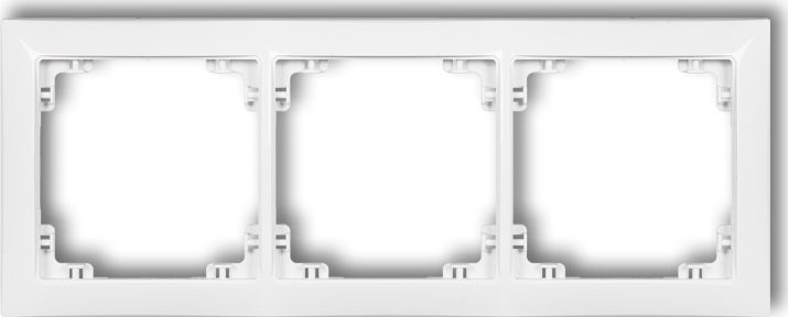 Karlik Ramka Deco Soft uniwersalna potrójna z tworzywa biała mat (25DRSO-3)