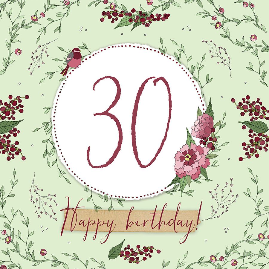 Clear Creation Karnet Swarovski kwadrat Urodziny 30