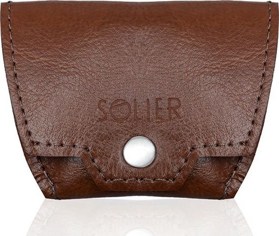 Solier Skórzana bilonówka, portfel na monety SOLIER SA10 Brąz