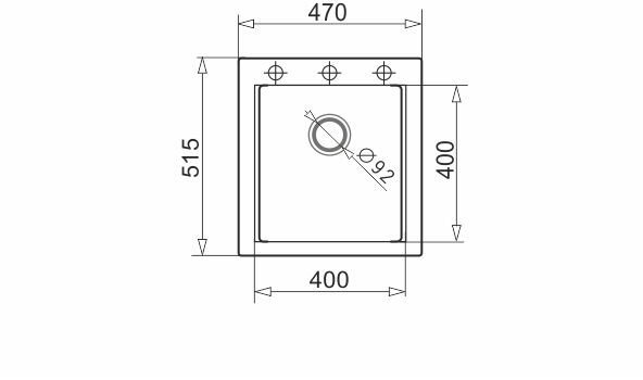 Zlewozmywak Pyramis Zestaw Pyramis SIROS 47x51,5 1B+Trigono black edit