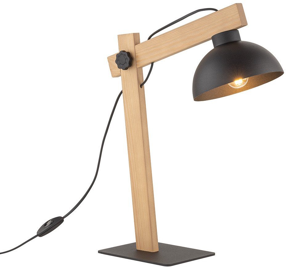 Lampka biurkowa TK Lighting brązowa