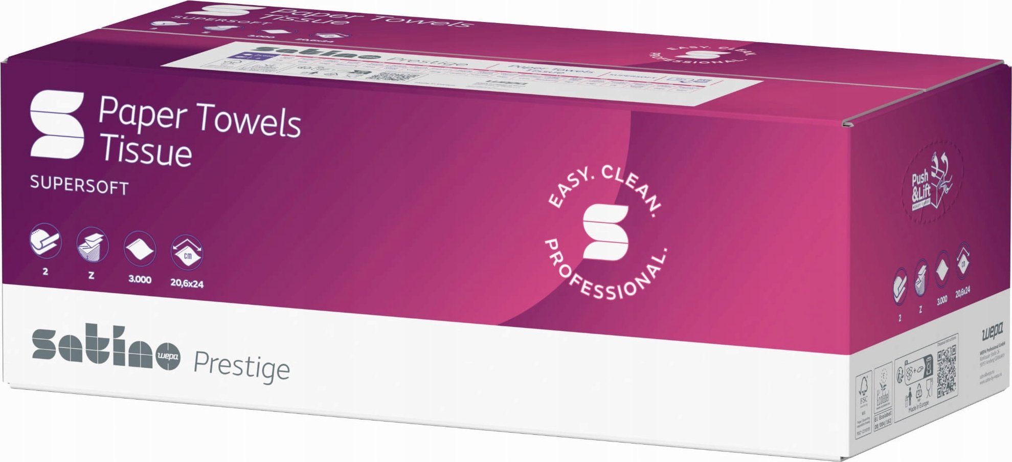 Gembird Wepa Hand cleaning paper LPCB2200S, 200 sheets, 20.6 x 24, Cellulose, (15pcs)