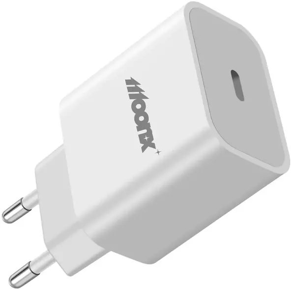 MOONX ładowarka sieciowa MC03 PD 20W 1xUSB-C + kabel USB-C - Lightning Biały standard