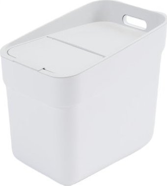 Kosz na śmieci Kadax do segregacji uchylny biały