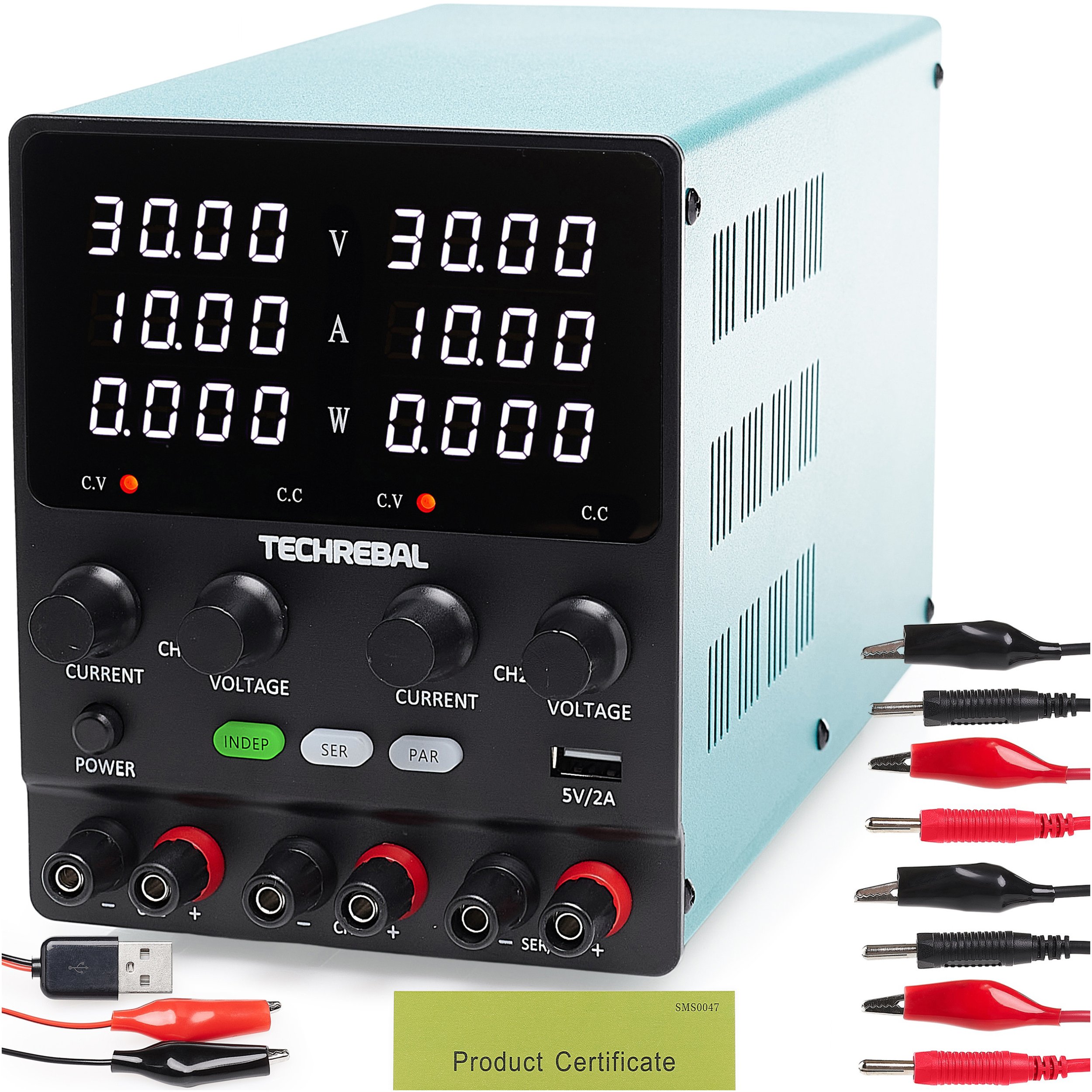 Zasilacz Laboratoryjny Dwukanałowy Techrebal SPS-3010-2KD 30V 10A 60V 5A