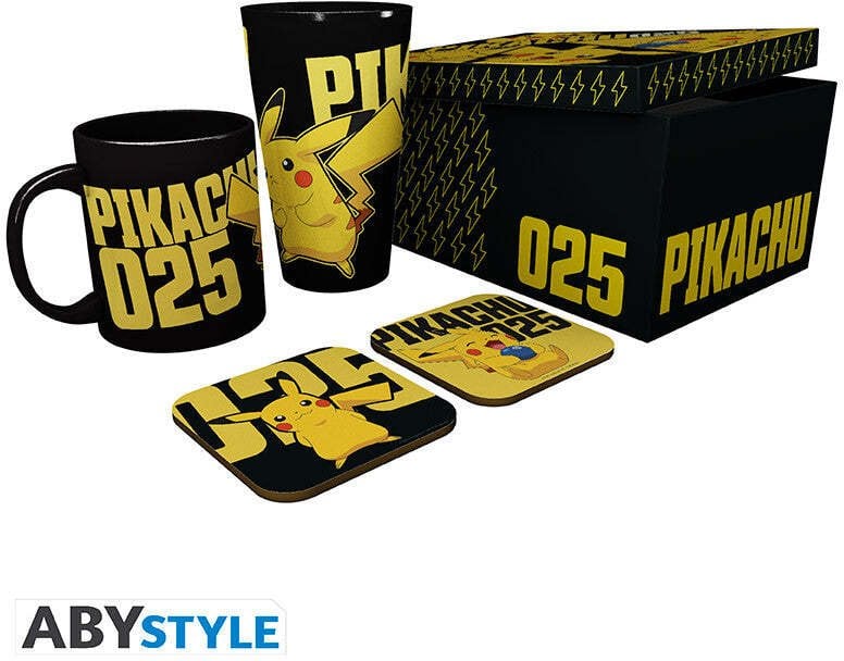 Zestaw Prezentowy Szklanka XXL + Kubek + 2 Podkładki Pokemon