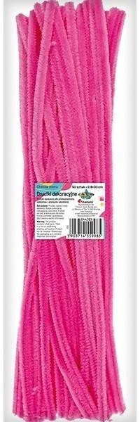 Druciki dekoracyjne 0,6x30cm różowe 50szt