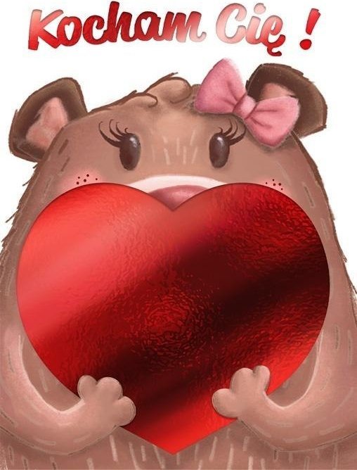 Karnet B6 Walentynki Miśka