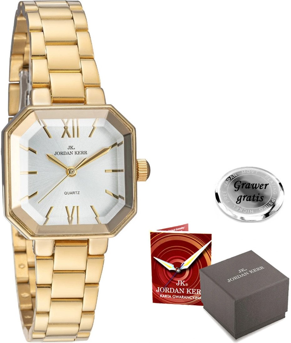 Zegarek damski Jordan Kerr P9005-PROF złoty