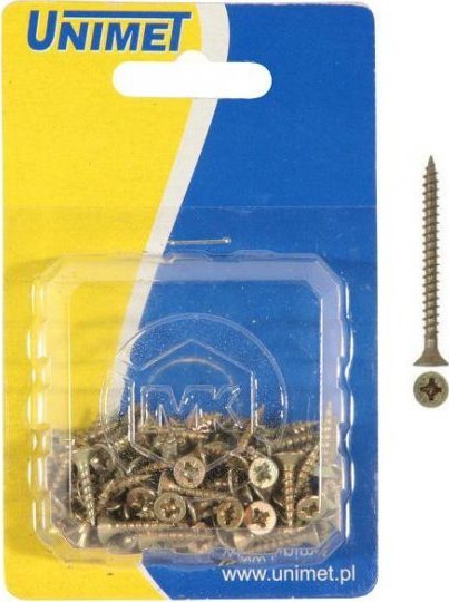 UN WKRĘT DO DREWNA OCYNK ZÓŁTY 5.0*35MM OP-35SZT (1 OP)