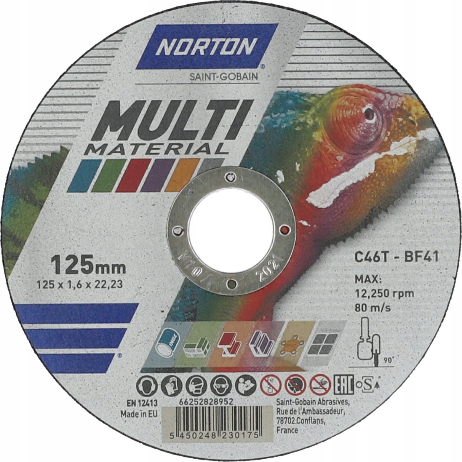 Norton Clipper Tarcza przecinająca C46T-125x1.6x22.23-T41 NOR-Multi Purpose